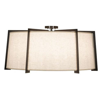 Cilindro Structure 12 Light 40" Wide Semi-Flush Drum Ceiling Fixture