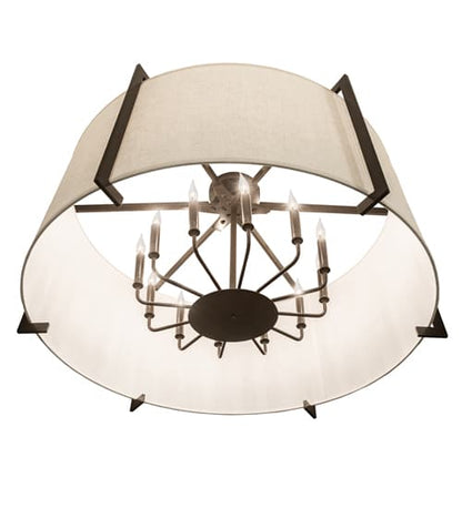 Cilindro Structure 12 Light 40" Wide Semi-Flush Drum Ceiling Fixture