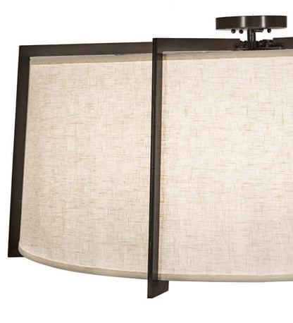Cilindro Structure 12 Light 40" Wide Semi-Flush Drum Ceiling Fixture