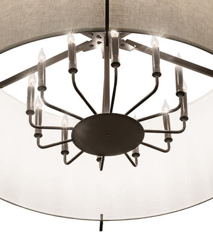 Cilindro Structure 12 Light 40" Wide Semi-Flush Drum Ceiling Fixture