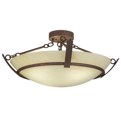 Covina 4 Light 30" Wide Semi-Flush Bowl Ceiling Fixture