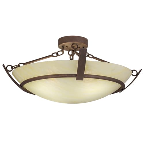 Covina 4 Light 30" Wide Semi-Flush Bowl Ceiling Fixture