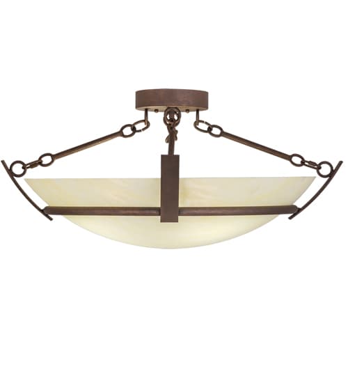 Covina 4 Light 30" Wide Semi-Flush Bowl Ceiling Fixture