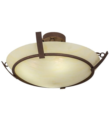 Covina 4 Light 30" Wide Semi-Flush Bowl Ceiling Fixture