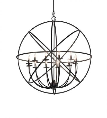 Atom Enerjisi 12 Light 36" Wide Taper Candle Globe Chandelier