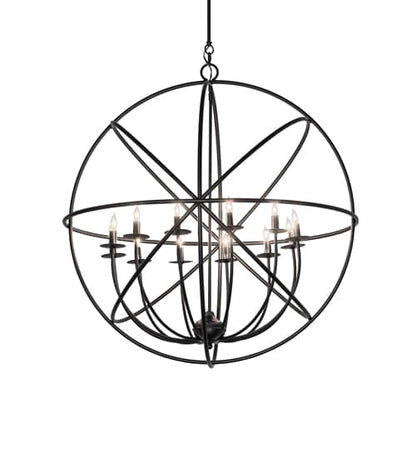 Atom Enerjisi 12 Light 36" Wide Taper Candle Globe Chandelier