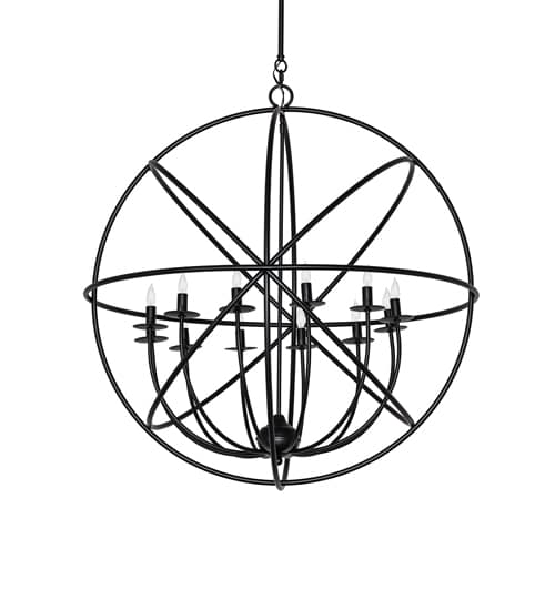 Atom Enerjisi 12 Light 36" Wide Taper Candle Globe Chandelier