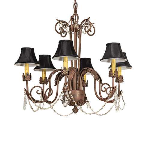Lindsay 6 Light 30" Wide Crystal Chandelier