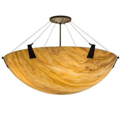 Araneta 4 Light 37" Wide Semi-Flush Bowl Ceiling Fixture - Oil Rubbed Bronze Finish - Medium Bulb Base