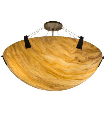 Araneta 4 Light 37" Wide Semi-Flush Bowl Ceiling Fixture - Oil Rubbed Bronze Finish - Medium Bulb Base