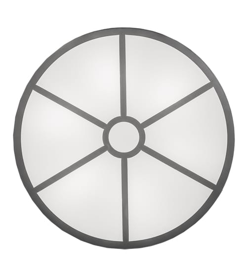 Cilindro 6 Light 36" Wide Semi-Flush Drum Ceiling Fixture - Chrome Finish - Medium Bulb Base