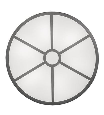 Cilindro 6 Light 36" Wide Semi-Flush Drum Ceiling Fixture - Chrome Finish - Medium Bulb Base