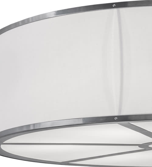 Cilindro 6 Light 36" Wide Semi-Flush Drum Ceiling Fixture - Chrome Finish - Medium Bulb Base