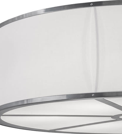 Cilindro 6 Light 36" Wide Semi-Flush Drum Ceiling Fixture - Chrome Finish - Medium Bulb Base