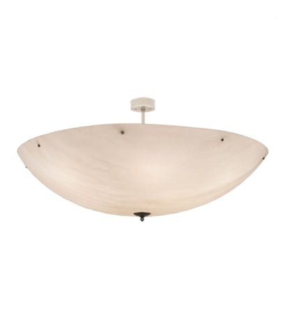 Madison 12 Light 60" Wide Semi-Flush Bowl Ceiling Fixture - Nickel Finish - Medium Bulb Base