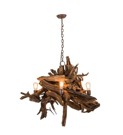 Driftwood 6 Light 40" Wide Abstract Chandelier