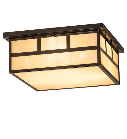 Hyde Park 4 Light 28" Wide Flush Mount Square Ceiling Fixture