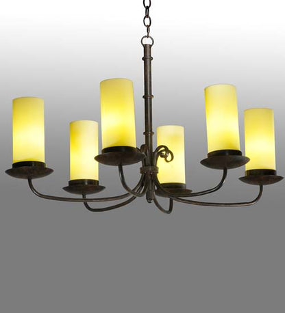 Long Atria 6 Light 28" Wide Chandelier