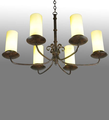 Long Atria 6 Light 28" Wide Chandelier