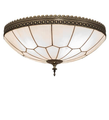 Vincent Honeycomb 4 Light 20" Wide Semi-Flush Bowl Ceiling Fixture - Antique Brass Finish