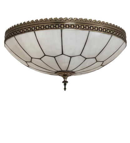 Vincent Honeycomb 4 Light 20" Wide Semi-Flush Bowl Ceiling Fixture - Antique Brass Finish