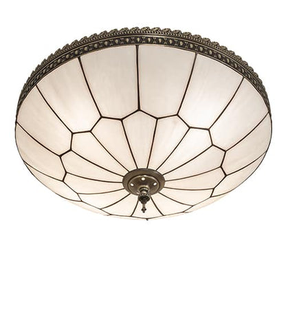 Vincent Honeycomb 4 Light 20" Wide Semi-Flush Bowl Ceiling Fixture - Antique Brass Finish