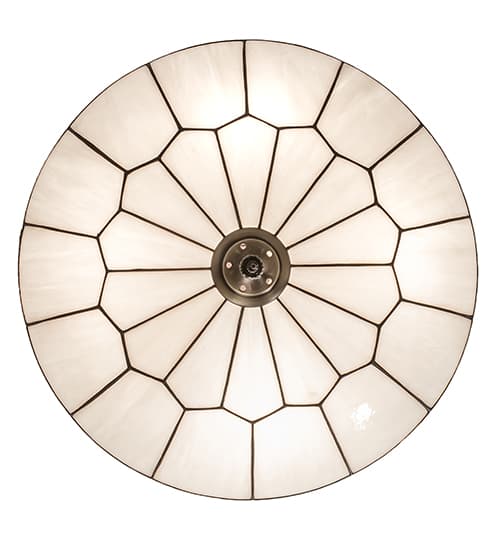 Vincent Honeycomb 4 Light 20" Wide Semi-Flush Bowl Ceiling Fixture - Antique Brass Finish