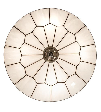 Vincent Honeycomb 4 Light 20" Wide Semi-Flush Bowl Ceiling Fixture - Antique Brass Finish
