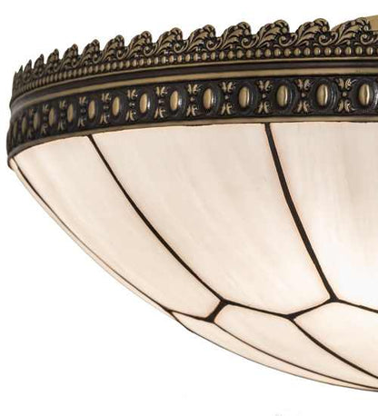 Vincent Honeycomb 4 Light 20" Wide Semi-Flush Bowl Ceiling Fixture - Antique Brass Finish