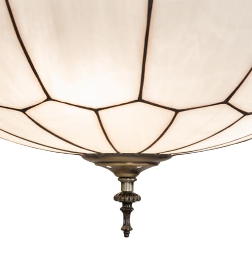 Vincent Honeycomb 4 Light 20" Wide Semi-Flush Bowl Ceiling Fixture - Antique Brass Finish