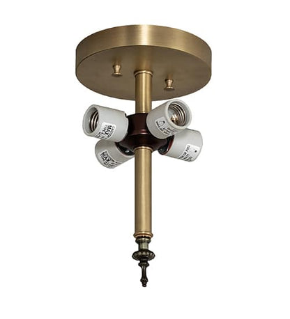 Vincent Honeycomb 4 Light 20" Wide Semi-Flush Bowl Ceiling Fixture - Antique Brass Finish