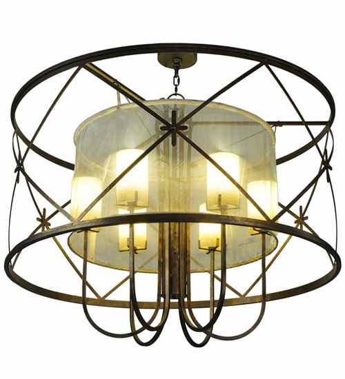 6 Light 48" Wide Pendant