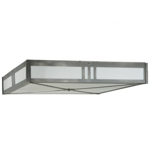 Whitewing 4 Light 36" Wide Flush Mount Square Ceiling Fixture - Blackened Pewter Finish - Medium Bulb Base