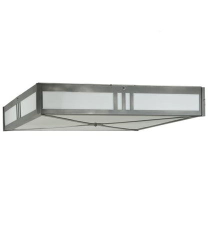 Whitewing 4 Light 36" Wide Flush Mount Square Ceiling Fixture - Blackened Pewter Finish - Medium Bulb Base