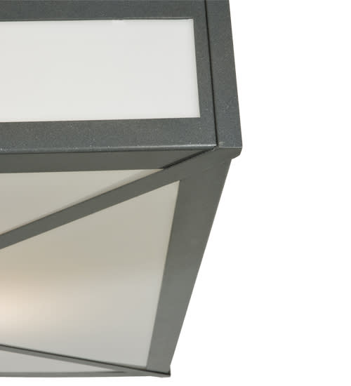 Whitewing 4 Light 36" Wide Flush Mount Square Ceiling Fixture - Blackened Pewter Finish - Medium Bulb Base