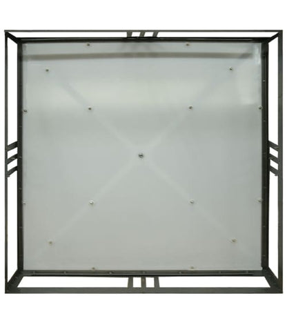 Whitewing 4 Light 36" Wide Flush Mount Square Ceiling Fixture - Blackened Pewter Finish - Medium Bulb Base