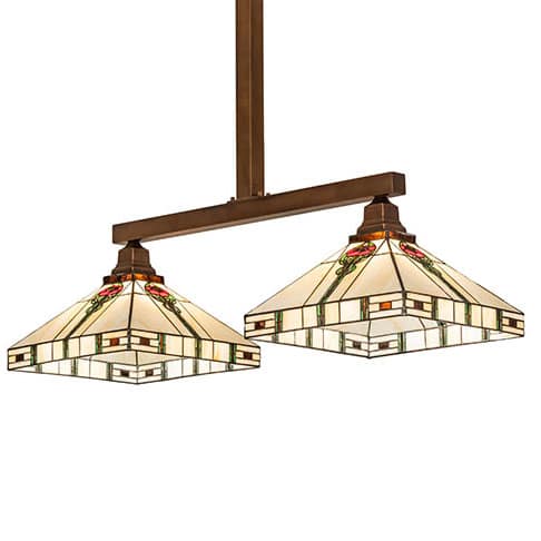 2 Light 39" Wide Linear Pendant