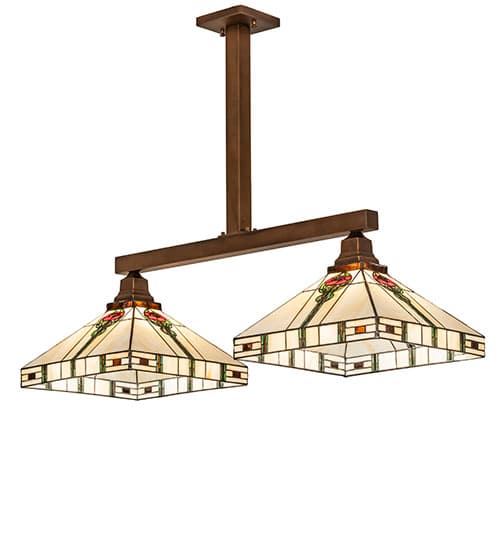 2 Light 39" Wide Linear Pendant