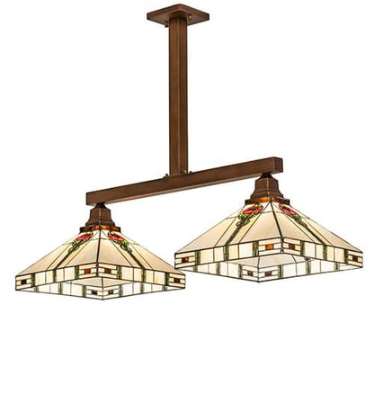 2 Light 39" Wide Linear Pendant