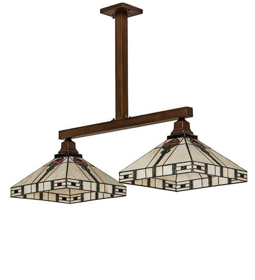 2 Light 39" Wide Linear Pendant