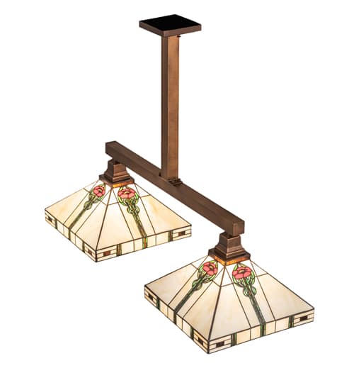 2 Light 39" Wide Linear Pendant
