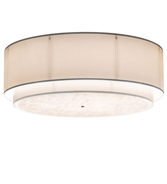 Cilindro 72" Wide LED Flush Mount Drum Ceiling Fixture with Fabric Shade