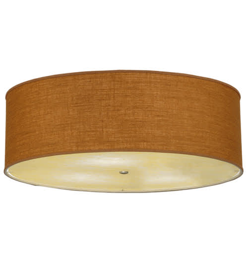Cilindro 3 Light 36" Wide Semi-Flush Drum Ceiling Fixture with Honey Shade - Nickel Finish