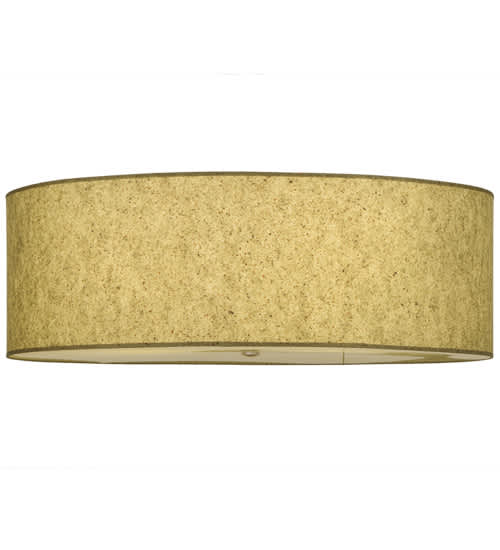 Cilindro 3 Light 36" Wide Semi-Flush Drum Ceiling Fixture - Natural Aluminum Finish