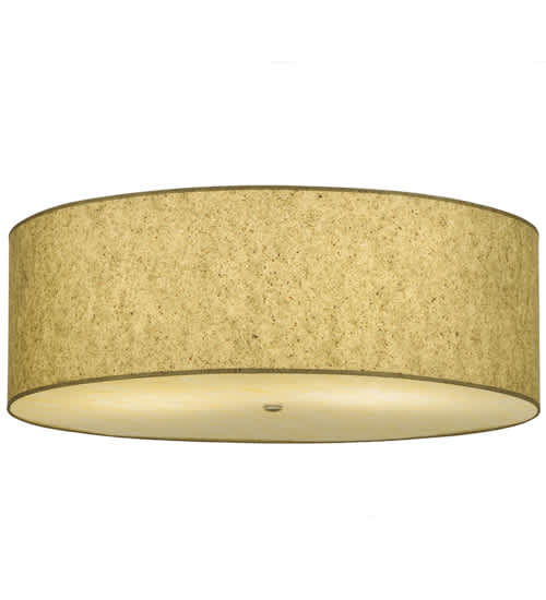 Cilindro 3 Light 36" Wide Semi-Flush Drum Ceiling Fixture - Natural Aluminum Finish