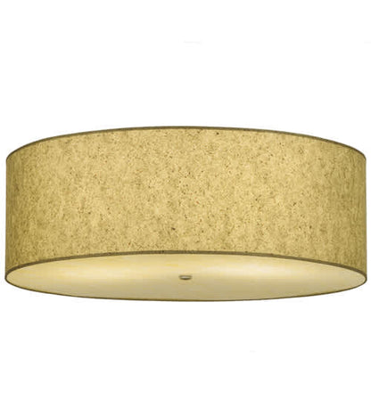 Cilindro 3 Light 36" Wide Semi-Flush Drum Ceiling Fixture - Natural Aluminum Finish
