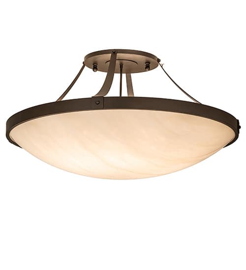 Urban 8 Light 43" Wide Semi-Flush Bowl Ceiling Fixture - Oil Rubbed Bronze Finish