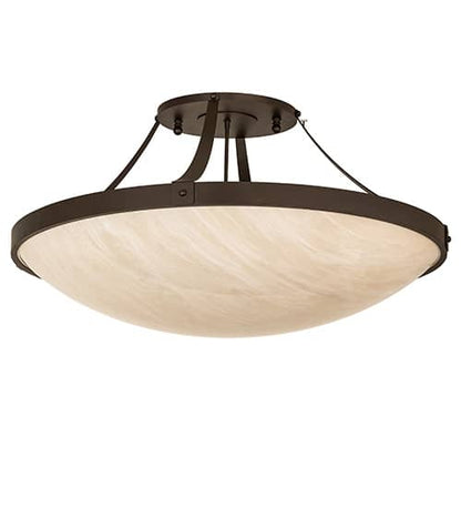 Urban 8 Light 43" Wide Semi-Flush Bowl Ceiling Fixture - Oil Rubbed Bronze Finish