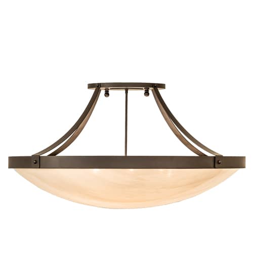 Urban 8 Light 43" Wide Semi-Flush Bowl Ceiling Fixture - Oil Rubbed Bronze Finish