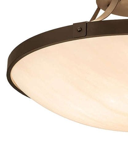 Urban 8 Light 43" Wide Semi-Flush Bowl Ceiling Fixture - Oil Rubbed Bronze Finish
